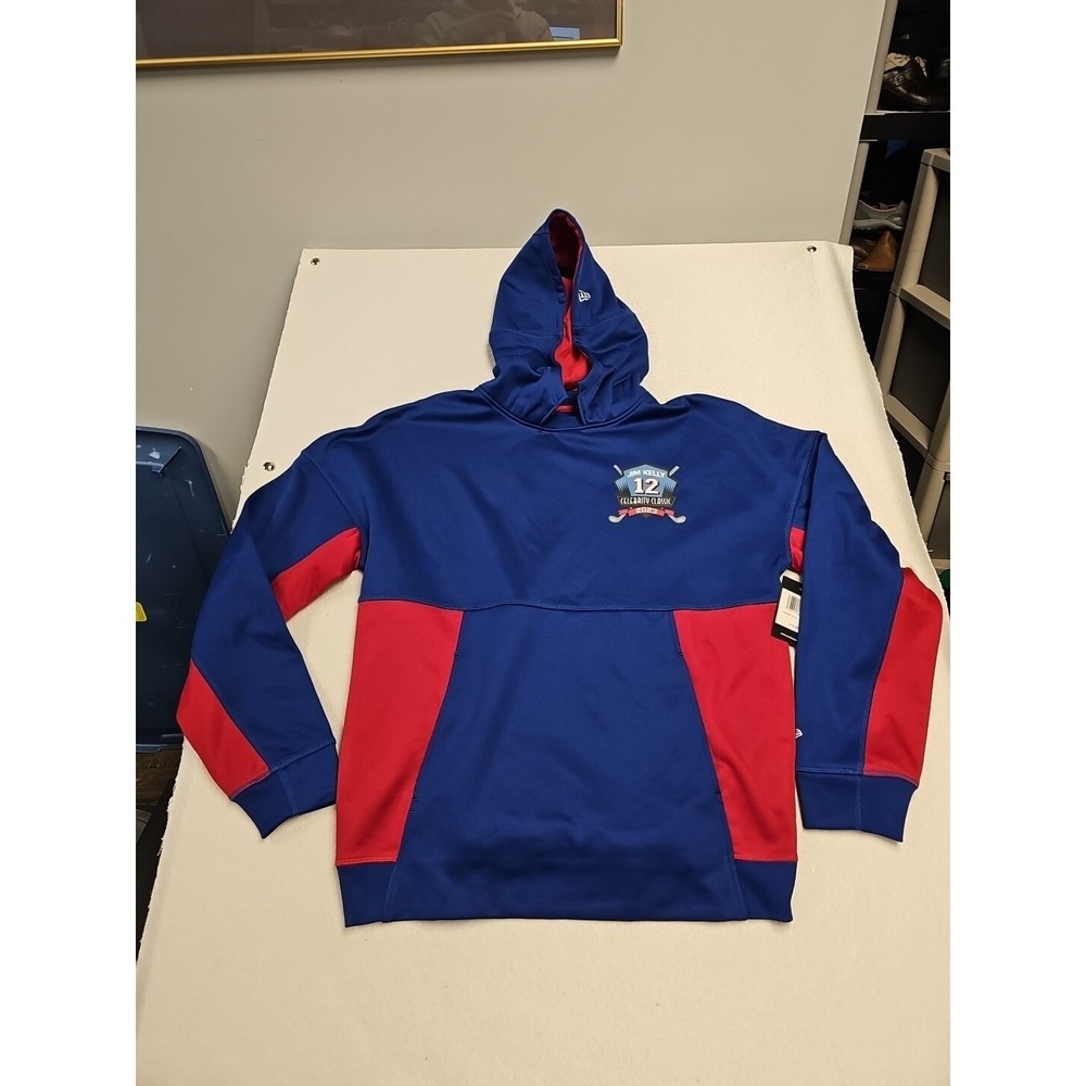 New Era Jim Kelly Celebrity Classic 2023 Golf‎ Hoodie Blue Red Mens Large NWT